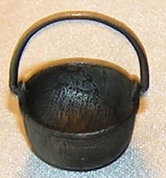 Dollhouse Miniature Small Hanging Pot/Black